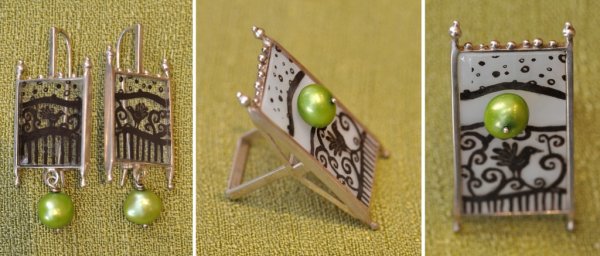 THE PRINCESS OF THE PEA EARRING AND RING